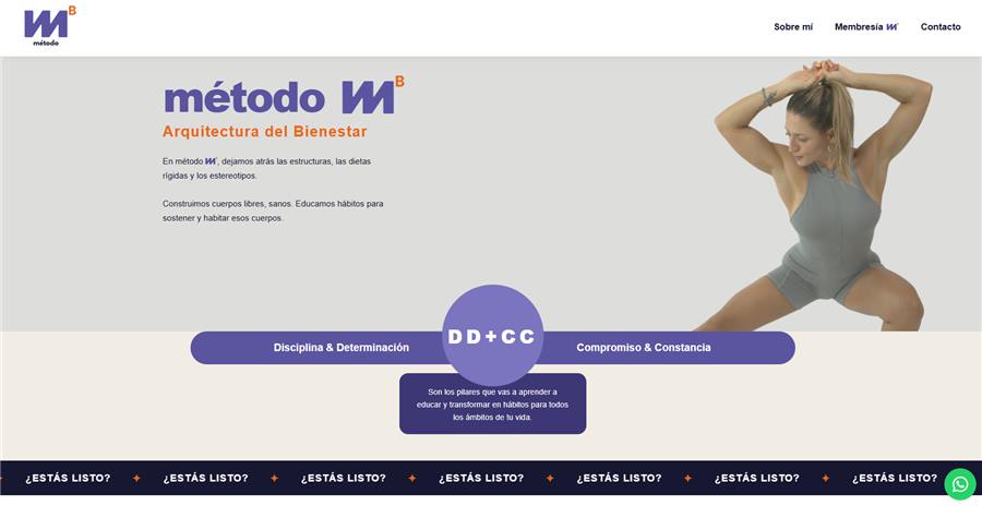 Página web de una profesional en Argentina